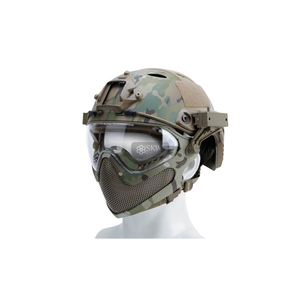 CASCO TIPO FAST Y MASCARA MTC DELTA TACTICS