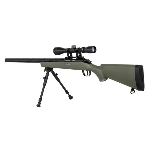 FUSIL SPECNA ARMS SA-S12 EDGE VSR-10 C/ VISOR Y BIPODE VERDE