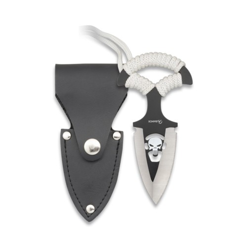 CUCHILLO ALBAINOX CORTO PUNISHER NEGRO-BLANCO