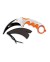 CUCHILLO ALBAINOX KARAMBIT DUUMY ENTR.BLANCO-NARANJA