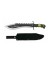 CUCHILLO ALBAINOX SUPERVIVENCIA 29CM NEGRO MANGO VERDE
