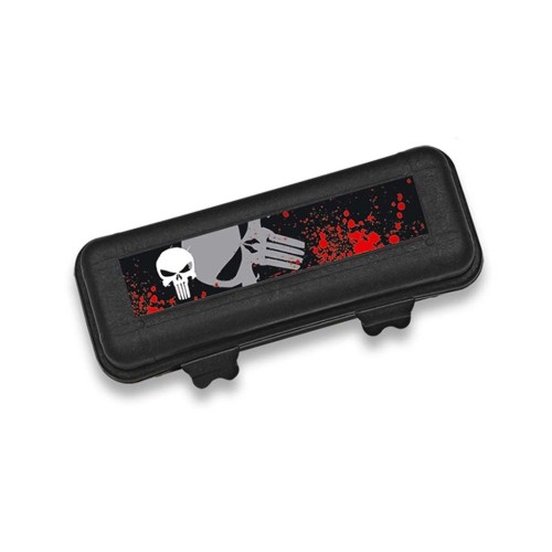NAVAJA ALBAINOX CON CAJA ABS PUNISHER 8.5CM NEGRO/BLANCO