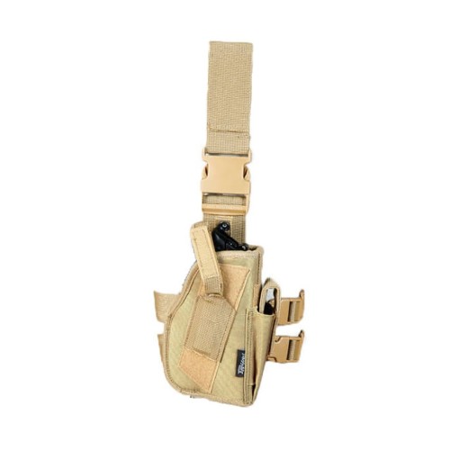 FUNDA PISTOLA PIERNA TACTICA M12 TAN