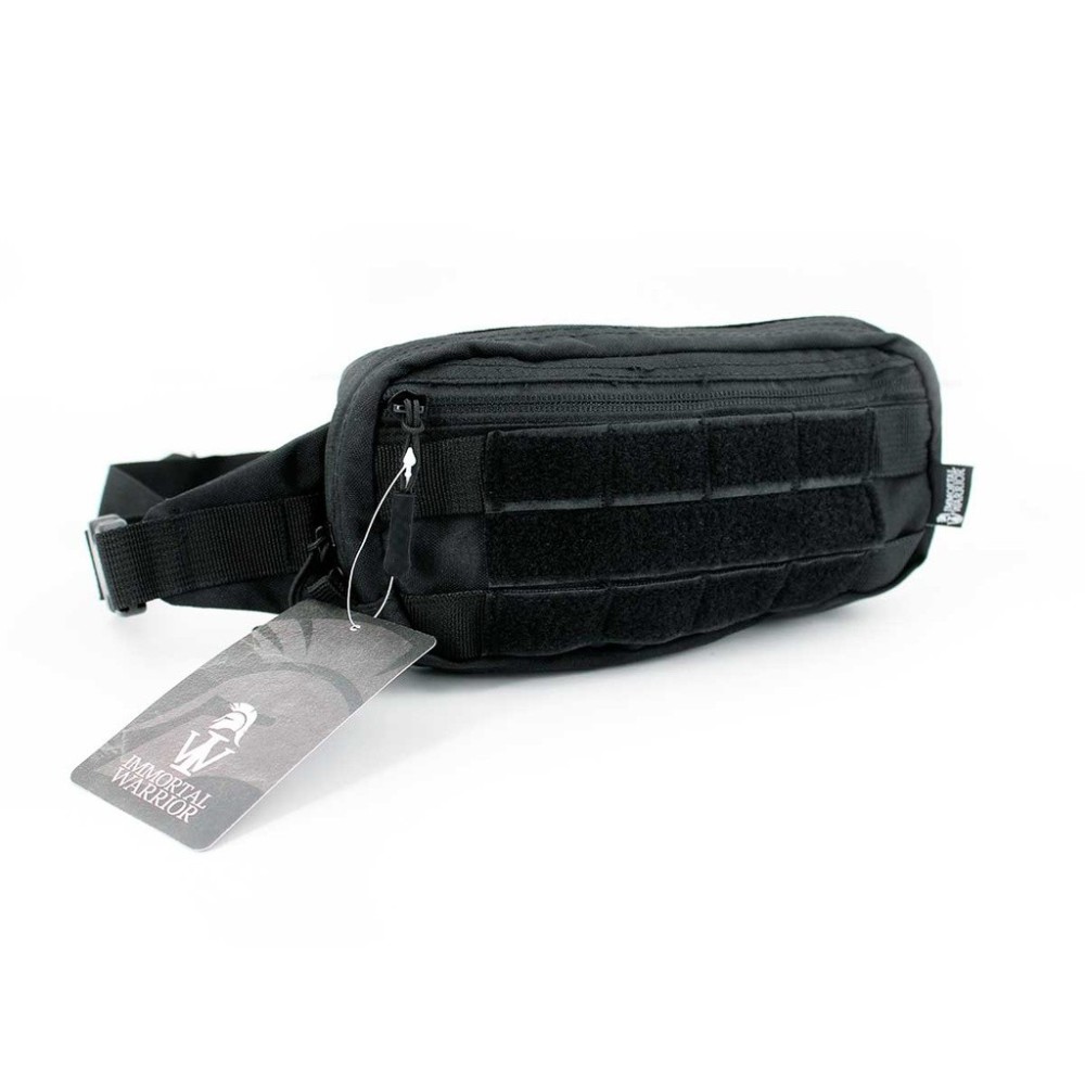 RIÑONERA IMMORTAL MOLLE VELCROS TACTICA NEGRA