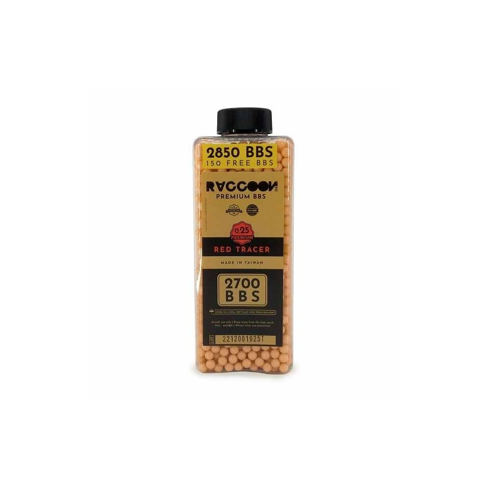 Raccoon PREMIUM BBS - 0.25g RED TRACER - 2850 BBS