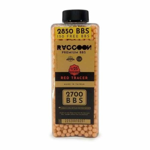 Raccoon PREMIUM BBS - 0.25g RED TRACER - 2850 BBS
