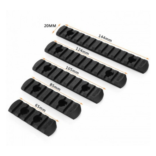 Set de railes plastico para zocalo M 5/7/9/11/13 BK
