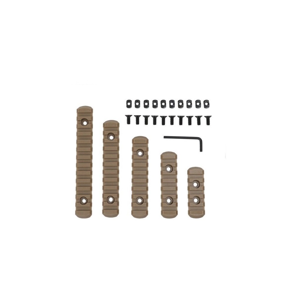 Set de railes plastico para zocalo M 5/7/9/11/13 TAN