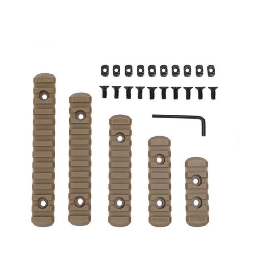 Set de railes plastico para zocalo M 5/7/9/11/13 TAN