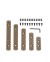 Set de railes plastico para zocalo M 5/7/9/11/13 TAN