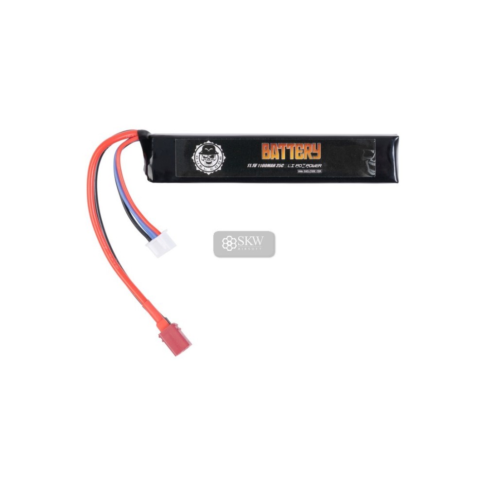 BATERIA LIPO 11.1V 1100MAH 25C T-DEAN DUEL CODE