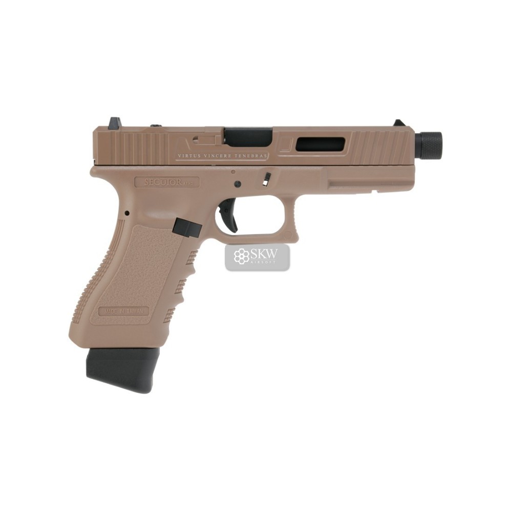 PISTOLA CO2 BLOW BACK GLADIUS MAGNA III TAN SECUTOR ARMS